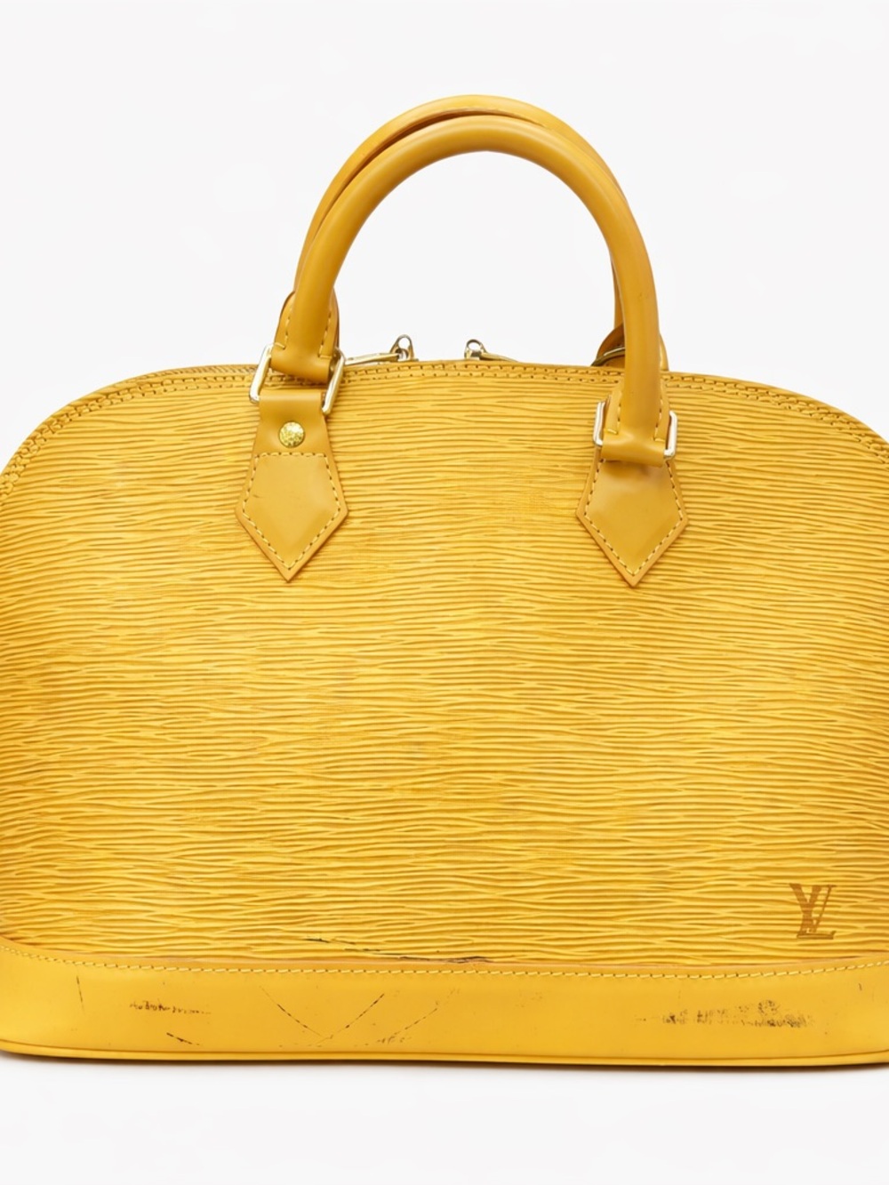 Louis Vuitton Yellow Epi Alma Satchel